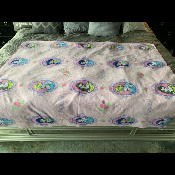 Disney Princess pink throw blanket Four Princess